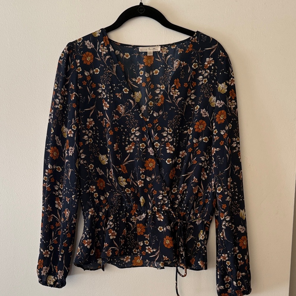 Nine Britton Navy Floral Blouse